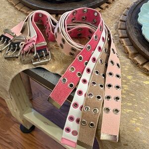 Stylish Pink, White and Brown Women's Belt